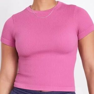 Old Navy Pink Ribbed Crop Top